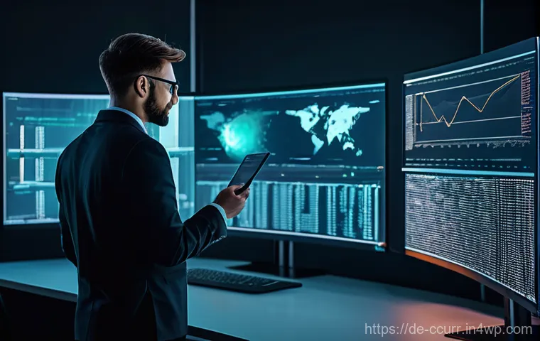스마트 계약과 지갑 보안 - **Prompt:** A cybersecurity expert in a well-lit home office or secure workspace within Germany, foc...