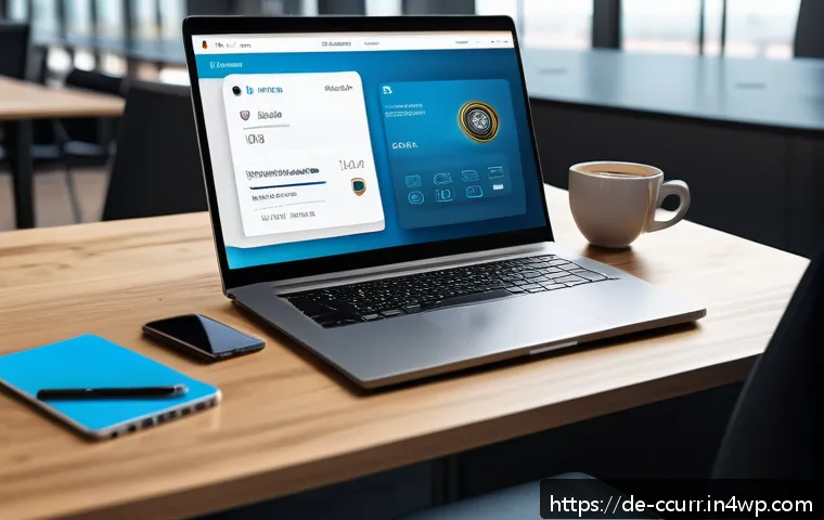 암호화폐 지갑 보안 관련 최신 동향 - A modern, sleek digital workspace showing a German professional using multi-factor authentication on...