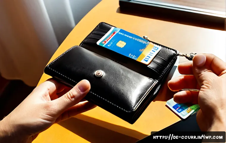 사용자 경험을 통한 지갑 보안 개선 - Photorealistic close-up of a German adult using a modern leather wallet at a tidy home entrance tabl...