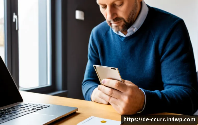 Home 17 해킹 사고 후 암호화폐 지갑 복구 절차 - Photorealistic home office in Germany, a worried middle-aged man wearing a casual sweater carefully ...